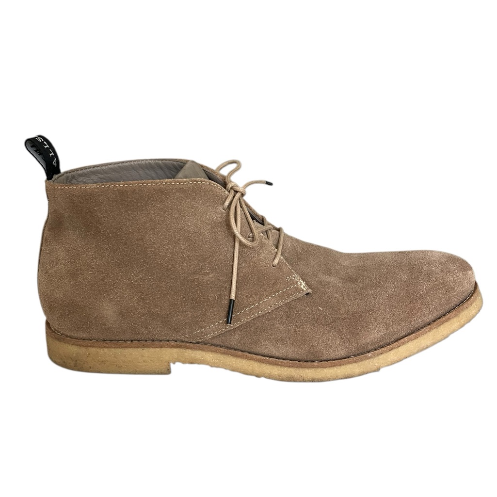 All Saints Luke Suede Desert Chukka Boots Lace Up In Taupe Men's Size 11